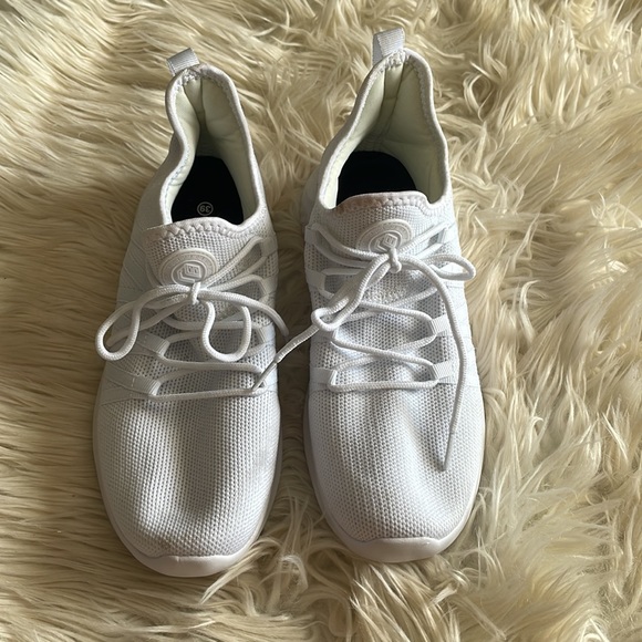 Athletic running work out crisp white lace up shoes sneakers hiking shoes sz 8 - Picture 13 of 17